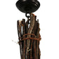 Meyda Lighting Twigs 48" 6-Light Mahogany Bronze Chandelier With Ivory Faux Candlelight