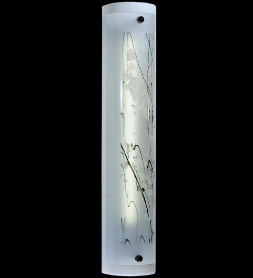 Meyda Lighting Twigs 5" Powder Coated Nickel Steel Wall Sconce With Frosted White Shade Glass