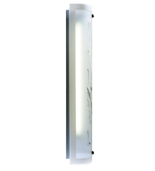 Meyda Lighting Twigs 5" Powder Coated Nickel Steel Wall Sconce With Frosted White Shade Glass