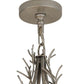 Meyda Lighting Twigs 50" 12-Light Nickel Powder Coat Chandelier With Black Trumpet Textrene Shade
