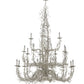Meyda Lighting Twigs 54" 24-Light Almond Overcast Chandelier With White Faux Candlelight
