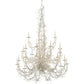 Meyda Lighting Twigs 54" 24-Light Almond Overcast Chandelier With White Faux Candlelight