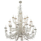 Meyda Lighting Twigs 54" 24-Light Almond Overcast Chandelier With White Faux Candlelight