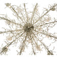 Meyda Lighting Twigs 54" 24-Light Almond Overcast Chandelier With White Faux Candlelight