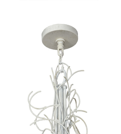 Meyda Lighting Twigs 54" 24-Light Almond Overcast Chandelier With White Faux Candlelight