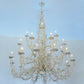 Meyda Lighting Twigs 54" 24-Light Almond Overcast Chandelier With White Faux Candlelight