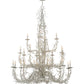 Meyda Lighting Twigs 54" 24-Light Almond Overcast Chandelier With White Faux Candlelight
