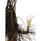 Meyda Lighting Twigs 72" 15-Light 3-Tier Mahogany Bronze Chandelier With Ivory Faux Candlelight