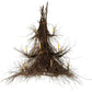 Meyda Lighting Twigs 72" 15-Light 3-Tier Mahogany Bronze Chandelier With Ivory Faux Candlelight