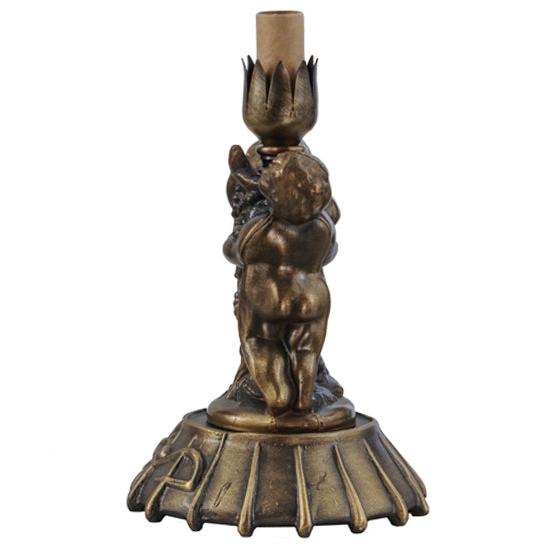 Meyda Lighting Twin Cherub 8" Mahogany Bronze Table Lamp Base