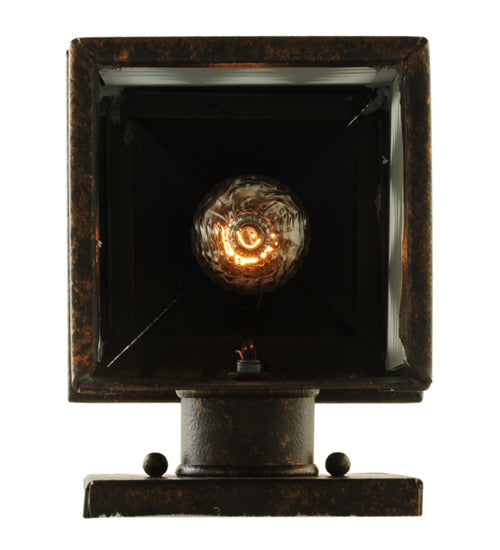 Meyda Lighting Twin Spruce Trees 6" Copper Rust Wall Sconce With Clear Frosted Shade Glass