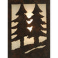 Meyda Lighting Twin Spruce Trees 6" Copper Rust Wall Sconce With Clear Frosted Shade Glass