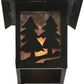 Meyda Lighting Twin Spruce Trees 7" Textured Black Wall Sconce With Silver Mica Shade Glass