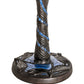Meyda Lighting Twisted Fly 9" Mahogany Bronze & Blue Mosaic Tiles Table Lamp Base