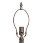 Meyda Lighting Twisted Fly 9" Mahogany Bronze & Blue Mosaic Tiles Table Lamp Base