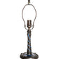 Meyda Lighting Twisted Fly 9" Mahogany Bronze & Blue Mosaic Tiles Table Lamp Base