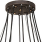 Meyda Lighting Tyngsboro 73" 10-Light Blackened Steel Pendant Light With Smoke Clear Shade Glass