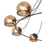 Meyda Lighting Tyngsboro 73" 10-Light Blackened Steel Pendant Light With Smoke Clear Shade Glass