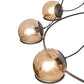 Meyda Lighting Tyngsboro 73" 10-Light Blackened Steel Pendant Light With Smoke Clear Shade Glass