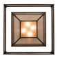 Meyda Lighting Umador 51" 4-Light Gilded Tobacco Semi-flush Mount Light With Bronze Organza & Silver Mica Shade Glass