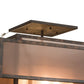 Meyda Lighting Umador 51" 4-Light Gilded Tobacco Semi-flush Mount Light With Bronze Organza & Silver Mica Shade Glass