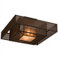 Meyda Lighting Umador 51" 4-Light Gilded Tobacco Semi-flush Mount Light With Bronze Organza & Silver Mica Shade Glass