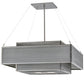 Meyda Lighting Umador 51" 4-Light Silver Steel Pendant Light With Silvery Black Textrene Shade