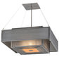Meyda Lighting Umador 51" 4-Light Silver Steel Pendant Light With Silvery Black Textrene Shade