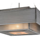 Meyda Lighting Umador 51" 4-Light Silver Steel Pendant Light With Silvery Black Textrene Shade