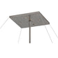 Meyda Lighting Umador 51" 4-Light Silver Steel Pendant Light With Silvery Black Textrene Shade