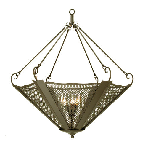 Meyda Lighting Umbrella 38" 3-Light Timeless Bronze Inverted Pendant Light