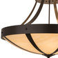Meyda Lighting Urban 36" 6-Light Timeless Bronze Spoked Semi-flush Mount Ceiling Light With Botticino Idalight Shade Glass