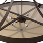 Meyda Lighting Urban 36" 6-Light Timeless Bronze Spoked Semi-flush Mount Ceiling Light With Botticino Idalight Shade Glass