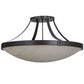 Meyda Lighting Urban 37" 6-Light Timeless Bronze Semi-flush Mount Ceiling Light With Sahara Taupe Idalight Shade