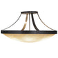 Meyda Lighting Urban 37" 6-Light Timeless Bronze Semi-flush Mount Ceiling Light With Sahara Taupe Idalight Shade