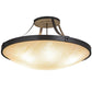 Meyda Lighting Urban 37" 6-Light Timeless Bronze Semi-flush Mount Ceiling Light With Sahara Taupe Idalight Shade