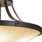 Meyda Lighting Urban 37" 6-Light Timeless Bronze Semi-flush Mount Ceiling Light With Sahara Taupe Idalight Shade