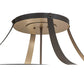 Meyda Lighting Urban 37" 6-Light Timeless Bronze Semi-flush Mount Ceiling Light With Sahara Taupe Idalight Shade
