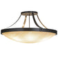 Meyda Lighting Urban 37" 6-Light Timeless Bronze Semi-flush Mount Ceiling Light With Sahara Taupe Idalight Shade