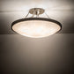 Meyda Lighting Urban 37" 6-Light Timeless Bronze Semi-flush Mount Light With Whitestone Idalight Shade