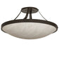 Meyda Lighting Urban 37" 6-Light Timeless Bronze Semi-flush Mount Light With Whitestone Idalight Shade