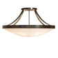 Meyda Lighting Urban 37" 6-Light Timeless Bronze Semi-flush Mount Light With Whitestone Idalight Shade