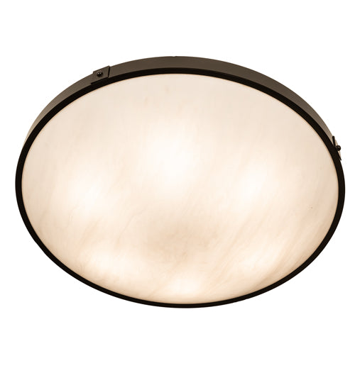 Meyda Lighting Urban 37" 6-Light Timeless Bronze Semi-flush Mount Light With Whitestone Idalight Shade