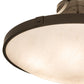 Meyda Lighting Urban 37" 6-Light Timeless Bronze Semi-flush Mount Light With Whitestone Idalight Shade