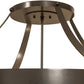 Meyda Lighting Urban 37" 6-Light Timeless Bronze Semi-flush Mount Light With Whitestone Idalight Shade