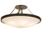 Meyda Lighting Urban 37" 6-Light Timeless Bronze Semi-flush Mount Light With Whitestone Idalight Shade