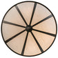 Meyda Lighting Urban 42" 6-Light Oil Rubbed Bronze Spoked Semi-flush Mount Ceiling Light With Beige Shade Glass