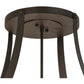Meyda Lighting Urban 42" 6-Light Oil Rubbed Bronze Spoked Semi-flush Mount Ceiling Light With Beige Shade Glass