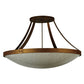 Meyda Lighting Urban 43" 8-Light Cortez Gold Semi-flush Mount Ceiling Light With Whitestone Idalight Shade