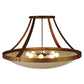 Meyda Lighting Urban 43" 8-Light Cortez Gold Semi-flush Mount Ceiling Light With Whitestone Idalight Shade